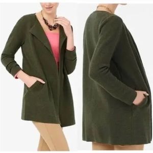 J.Crew Olive Sweater Jacket EUC